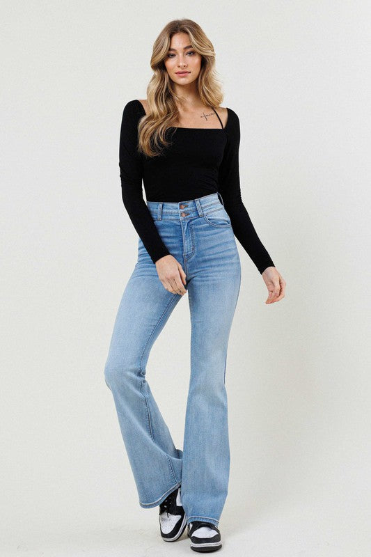 High-Waisted Flare Jeans