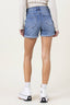 Denim Shorts with Pin Tuck Detail