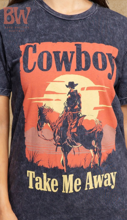 Cowboy Take Me Away Graphic Top