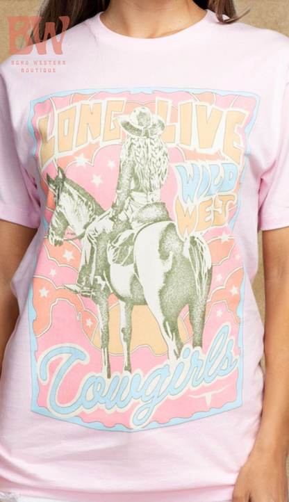 Long Live Cowgirls Graphic Top