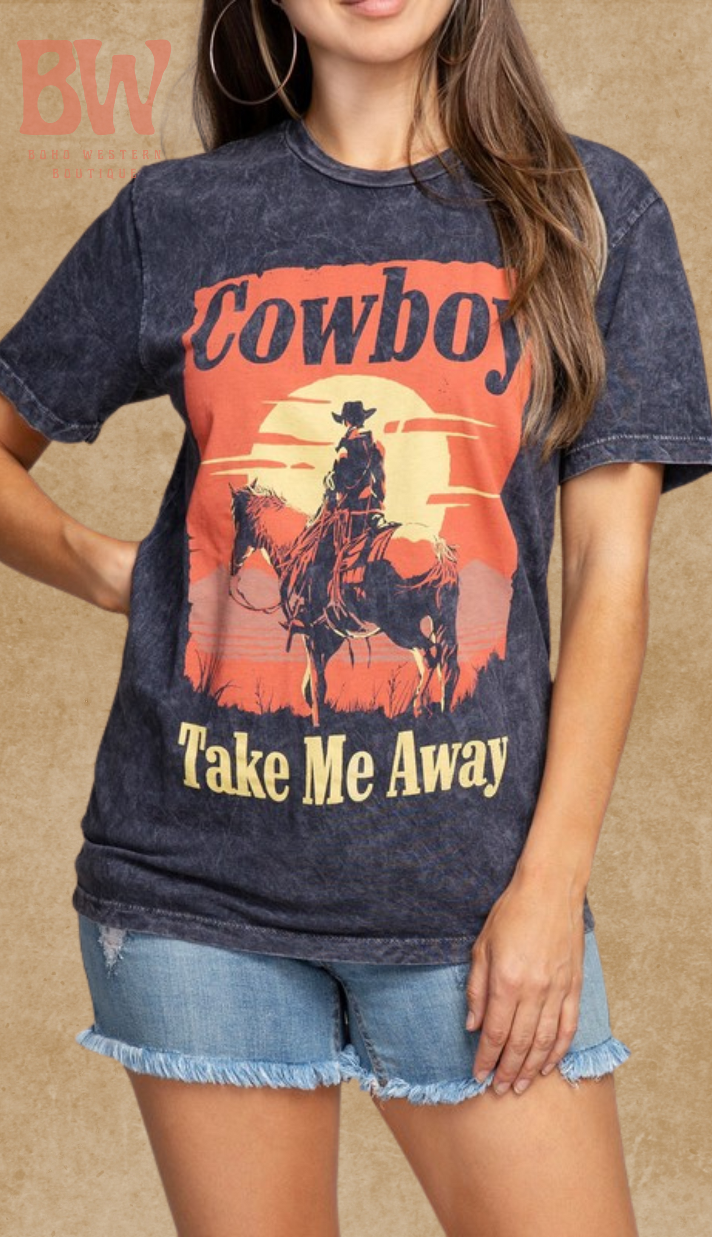 Cowboy Take Me Away Graphic Top