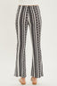 "SATCEY" Knit Print Long Flare Pants