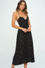 "LILY" SPECKLED KNOT BUST LACE UP MIDI DR