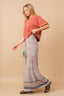 "AVERY" Crinkle Aztec Tiered Palazzo Wide Pants