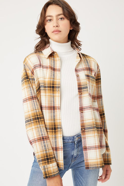 "CINDY" FLANNEL TOP