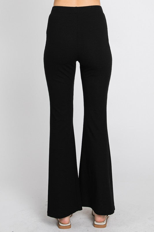 "KYLIE" RIBBED BELL BOTTOM PANTS